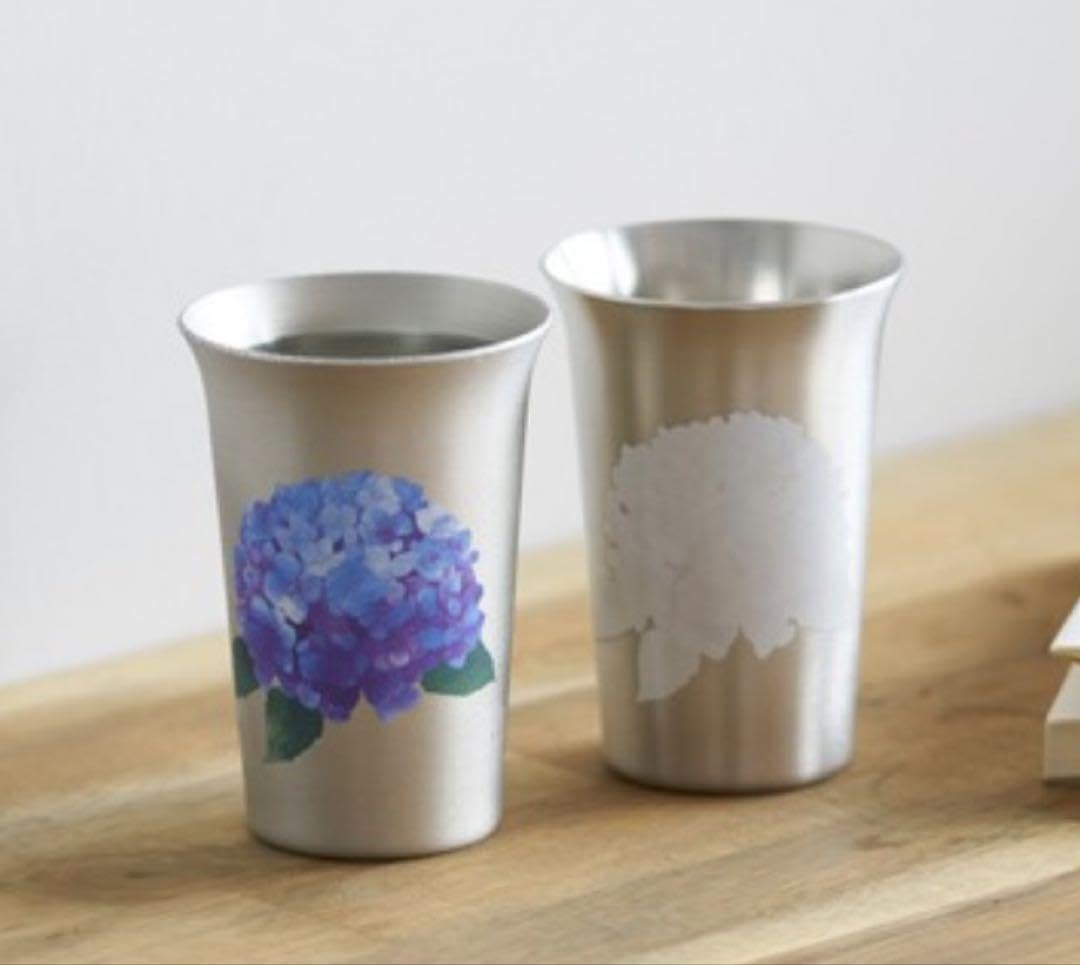 Madoromu Sake Ceremony, Hydrangea, Shin-Etsu Works Inokuchi Guinomi, Authentic Tsubamesanjo Specialty