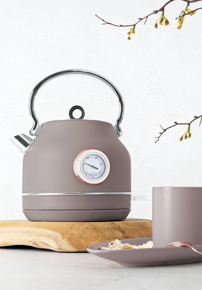 Berlinger Haus Czajnik elektryczny z termometrem Taupe Collection | stylowy, wydajny i praktyczny