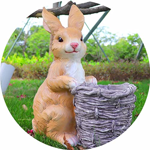 Statuen Garten Hof Ornamente Rasen Dekoration Landschaftsbau Cartoon Kaninchen Ornamente Kreative Tierhof Gartenarbeit Garten Willkommene Ornamente (Color : G) Cover
