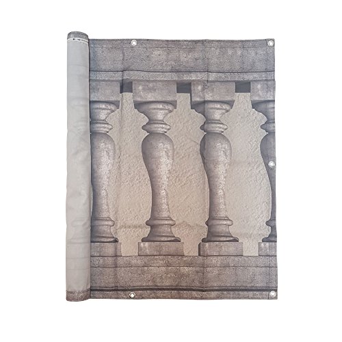 Angerer Paravista per Balcone Design Uni Arancione Acrilico