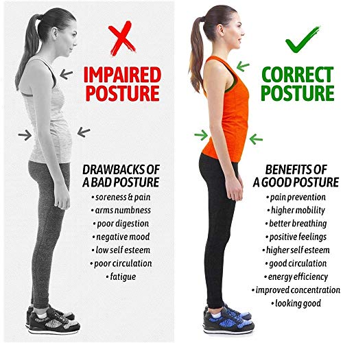 Correcteur de posture réglable noir à sangles ajustables taille L - 5