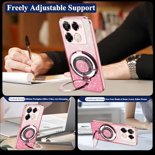 Coque Infinix Note 40 Pro Plus 5G transparente pailletée compatible MagSafe - 5