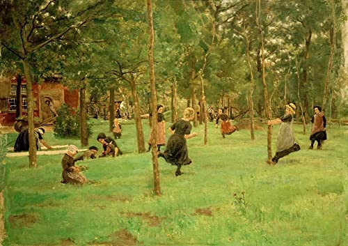Poster toile 50x70 Jouant les enfants Max Liebermann SERENDIPITP décoration murale