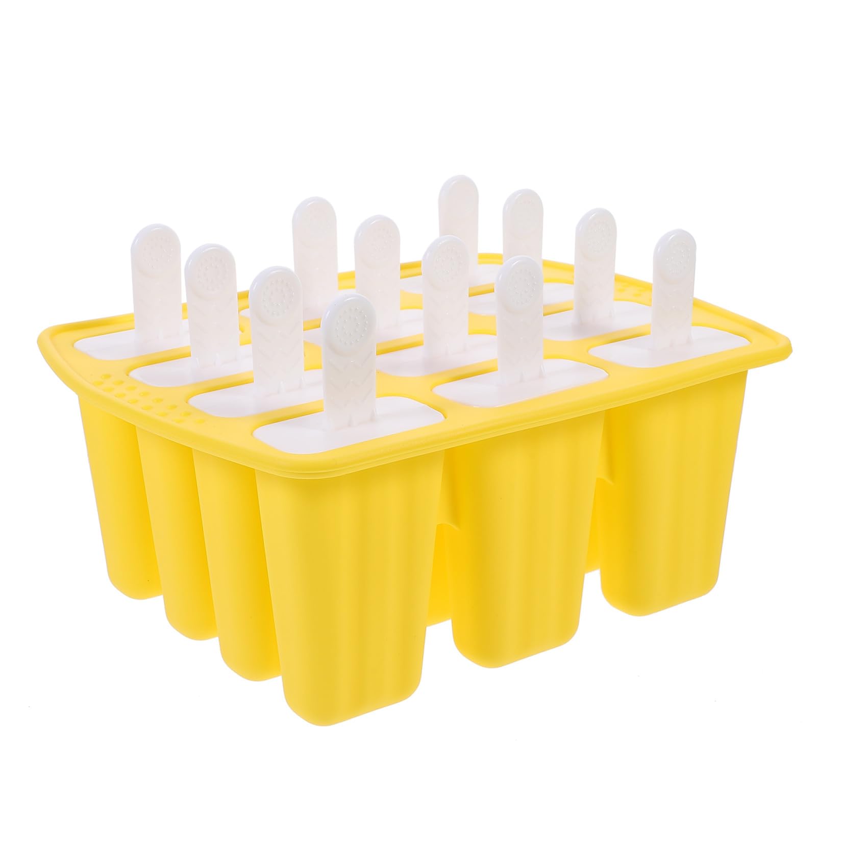 Moule à Glaçons en Silicone Jaune 12 Grilles pour Glace Maison