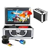 Bekasa 7 inch Underwater Fishing Camera, 10000mAh Portable Fish Finder LCD Monitor with 30m Cables Fishing Underwater Camera Waterproof 1200TVL LED+Night Vision for Lake, Ice Fishing