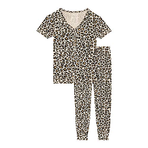 Posh Peanut Adult Pajamas Set - Two Piece Loungewear - Soft Viscose From Bamboo Nightwear Pjs (Lana Leopard Tan, Womens - Xl) #TOP15