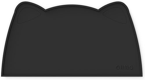 OHMO - Tapete de silicona para comida para gatos, tapete de alimentación de mascotas para el suelo, antideslizante e impermeable, bandeja para agua