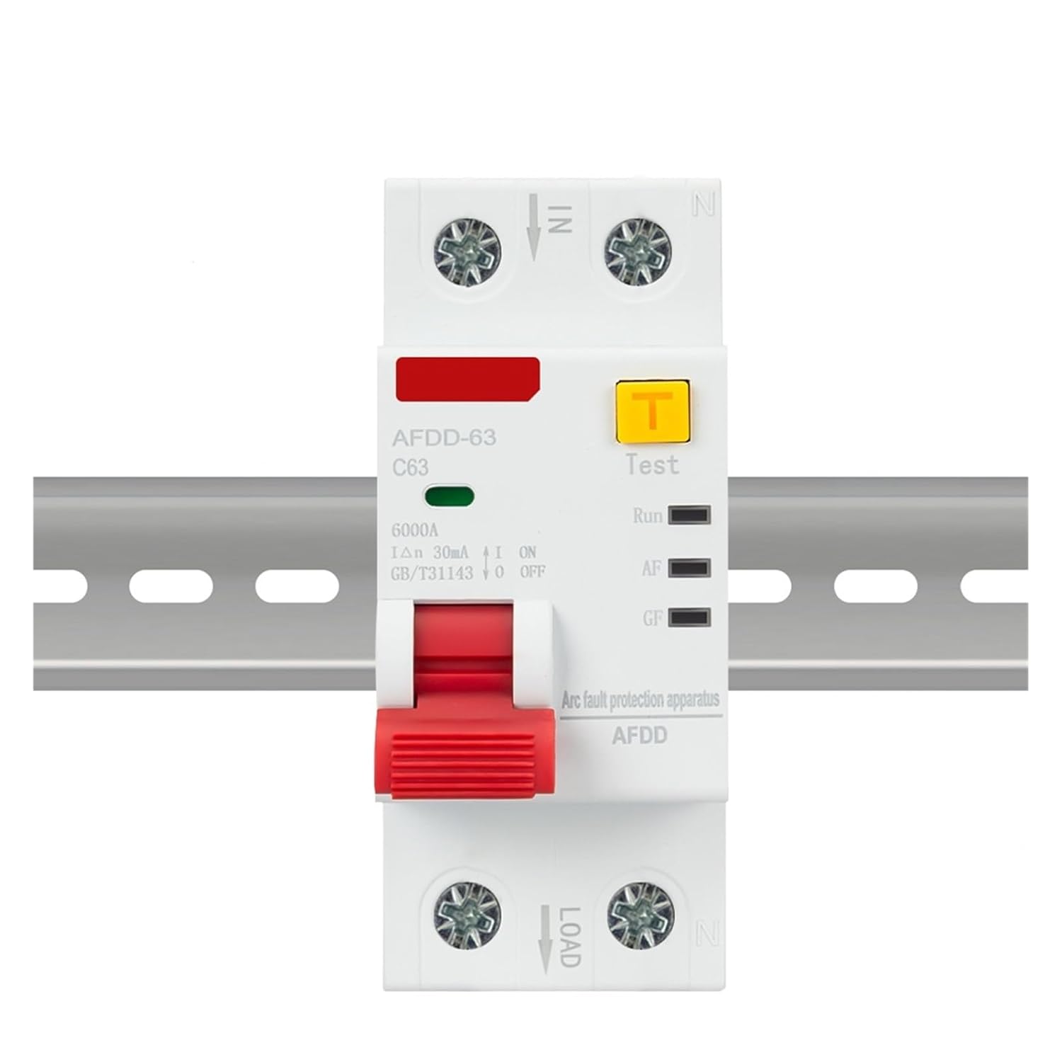 2P AFDD-63 Arc Fault Protector Device RCBO Circuit Breaker Interrupted Overload Earth Leakage Short Circuit Protection(32A)