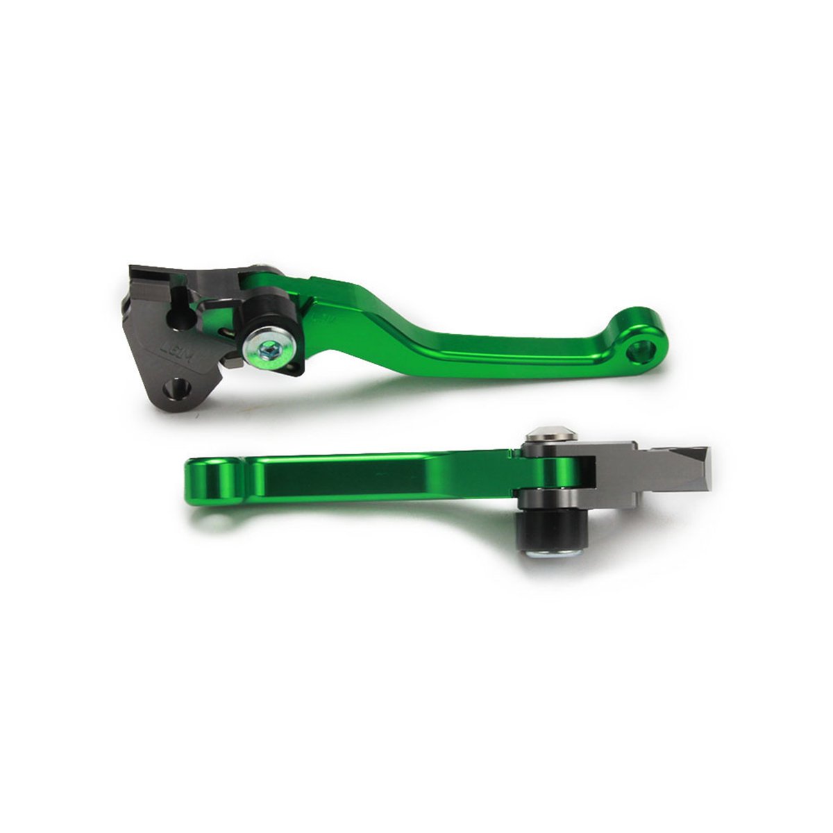 Aluminium CNC-Schwenk Bremse Kupplungshebel für Kawasaki KX250F KX450F 2013-2016 - Grün