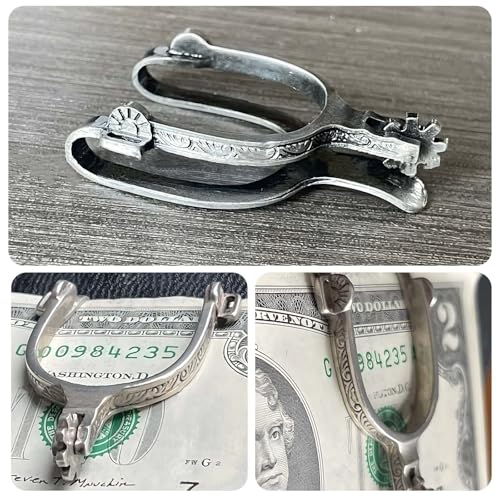 Vintage Western Silver Money Clip - Alloy Metal Cash and Card Holder for Men, Personalized Rider Accessory Gift4