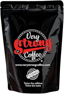 Very Strong Coffee Ground Coffee Beans - 500g 100% Robusta High Roast Twice The Caffeine Twice The Taste (Ground Beans, 500g)