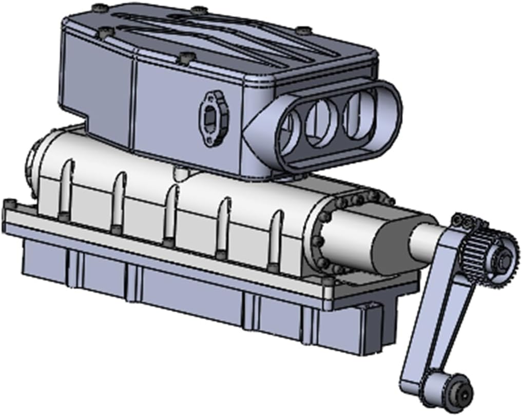 ENGINEDIY Metal Srew-Type Supercharger for GS-V12 Engine Model，Specifically Designed for GS-V12