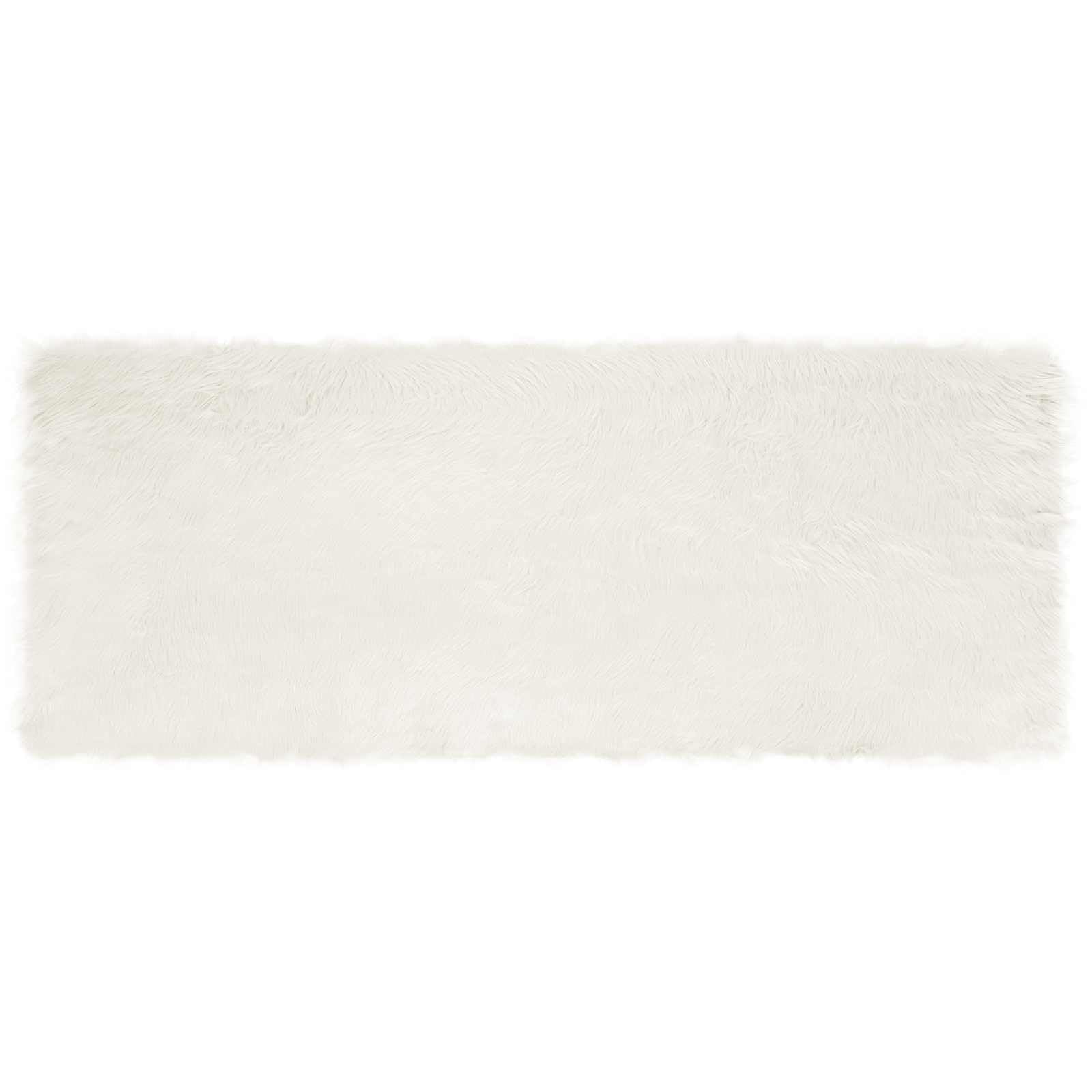 Tapis fausse peau de mouton blanc 80x200 tapis moelleux poils longs salon chambre