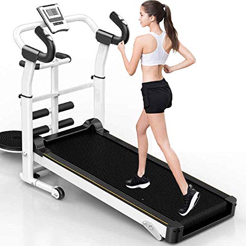 Image of Folding Treadmills Treadmills,3 in 1 Foldable Treadmill with Led Display and Heart Rate Check Function Home Small Silent Walking