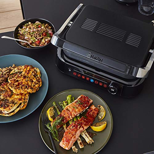 Plancha Grill Swan Stealth SP22140BLKN - Parrilla Digital 2100W