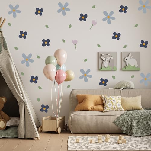 Vinilos decorativos de flores Boho para pared 6 hojas miniatura 6