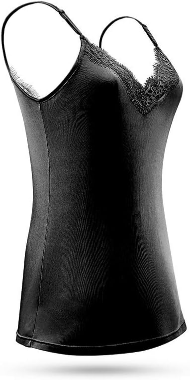 SilRiver Silk Women's Camisole Deep V-Neck Tank Tops Lace Cami Tops for Women Undershirts - Image 6