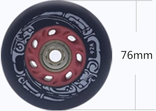 Miniatura 6 de JHKJ Ruedas de repuesto para patines en línea 92A de 2.835 in2.992 in3.150 in, 3.150 in, 8 piezas con rodamientos, fórmula de larga duración para