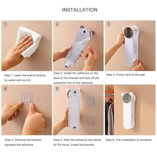 Jarpsiry Wall Mounted Hanger Organizer, Expandable Clothes Hanger Storage Rack, No Drilling, Space Saving, Foldable Hanger Holder For Home, Closet, Laundry Room #TOP6