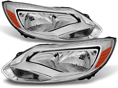 AKKON - For 2012-2014 Ford Focus Left Driver + Right Passenger Replacement Head Lights Front Lamps Assembly Pair