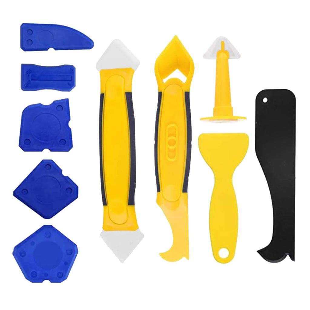 UJEAVETTE Silicone Sealant Spreader Finishing Tool Kit Caulk Remover and Nozzle 10pcs-image-14