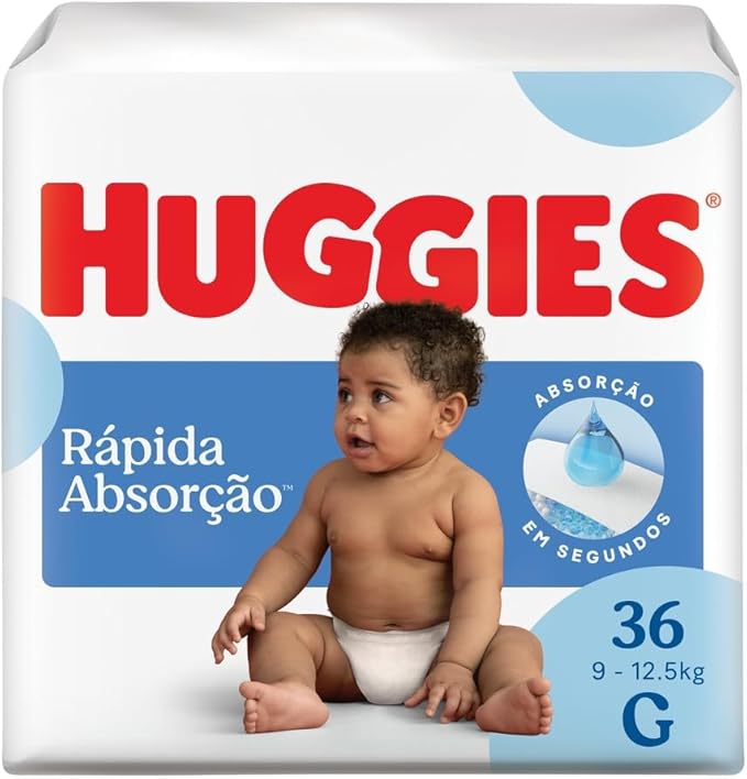 Huggies Fralda Descartável Rápida Absorção G – 36 Un Huggies Fralda Descartável Rápida Absorção G – 36 Un