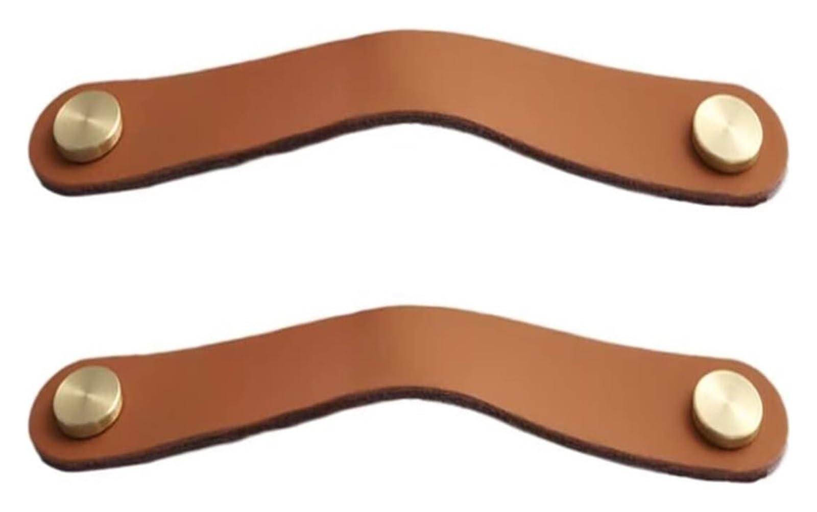 Lqzaxsrdr Caramel Brown Leather Handles, Leather Furniture Handles 2 Packs Multicolor Multiple Sizes(,Hole Distance 128Mm)