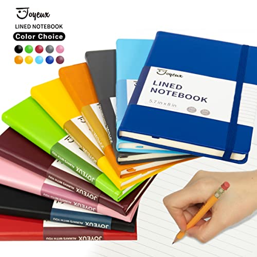 Joyeux Lined Journal Notebook, 160 Pages Hardcover Journal For Writing, Medium 5.7 Inches X 8 Inches Notebooks - 100 Gsm Thick A5 Paper (Black) #TOP3