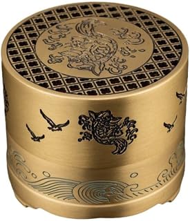 FMURY Chinese Brass Thickened Household Hollow Sandalwood Wood Wood Living Room Study Wood Car Incense Stove