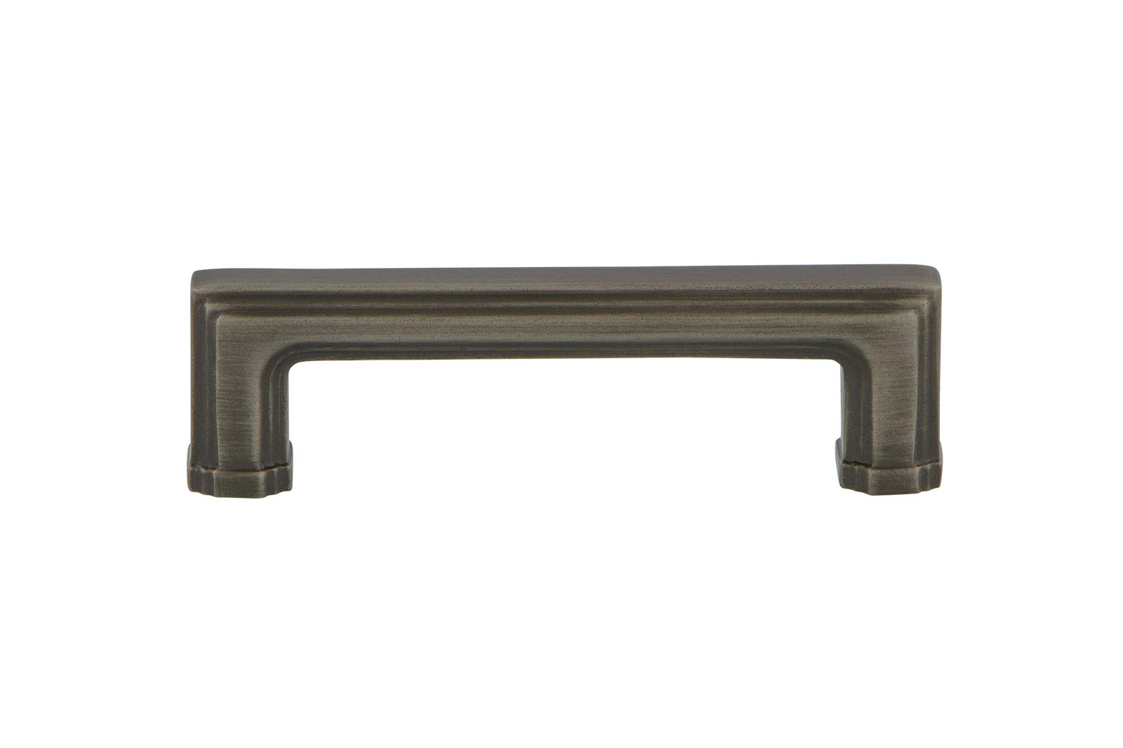 Nostalgic Warehouse 761762 Carre' Handle Pull 3" On Center in Antique Pewter Cabinet Hardware, 3