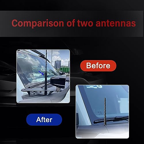 QODOLSI 1 Pack Spiral Antenna 7.1In, Universal Antenna Toppers Waterproof PVC Rubber Flexible Retrofit Antenna, Suitable for Trucks, Cars, SUVs Antenna Replacement (Black)