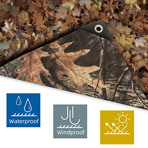 Tongcamo Heavy Duty 9 Mil Tarp Cover Waterproof Uv Resistant Tarpaulin Used For Outdoor, Hunting, Camping, Backpacking, Canopy Tent, Ground Tarp, Cover Boat, Motorcycles, Roofs, Wood #TOP5