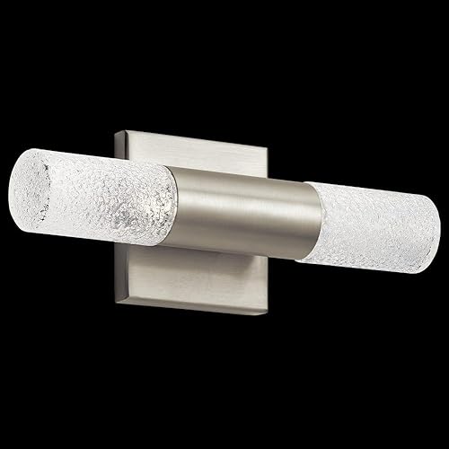 Miniatura 2 de Elan 83918 83918 - Aplique de pared con brillo glacial, 2 luces LED 14 vatios totales, 83918 aplique de pared con brillo glacial, 2 luces LED 14