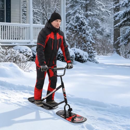 HUASSION Dual-Ski Snow Scooter Sled