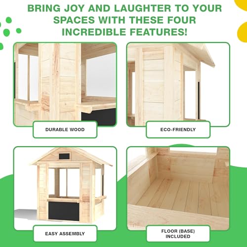 Big Game Hunters Wooden Playhouse Café Shop Market Stall Play Shop - Image 3