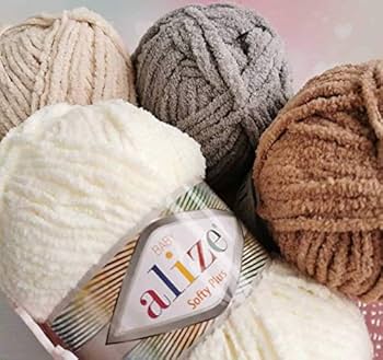 Amazon.com: 4 skn (4 Balls) Alize Softy Plus, Knitted Yarn