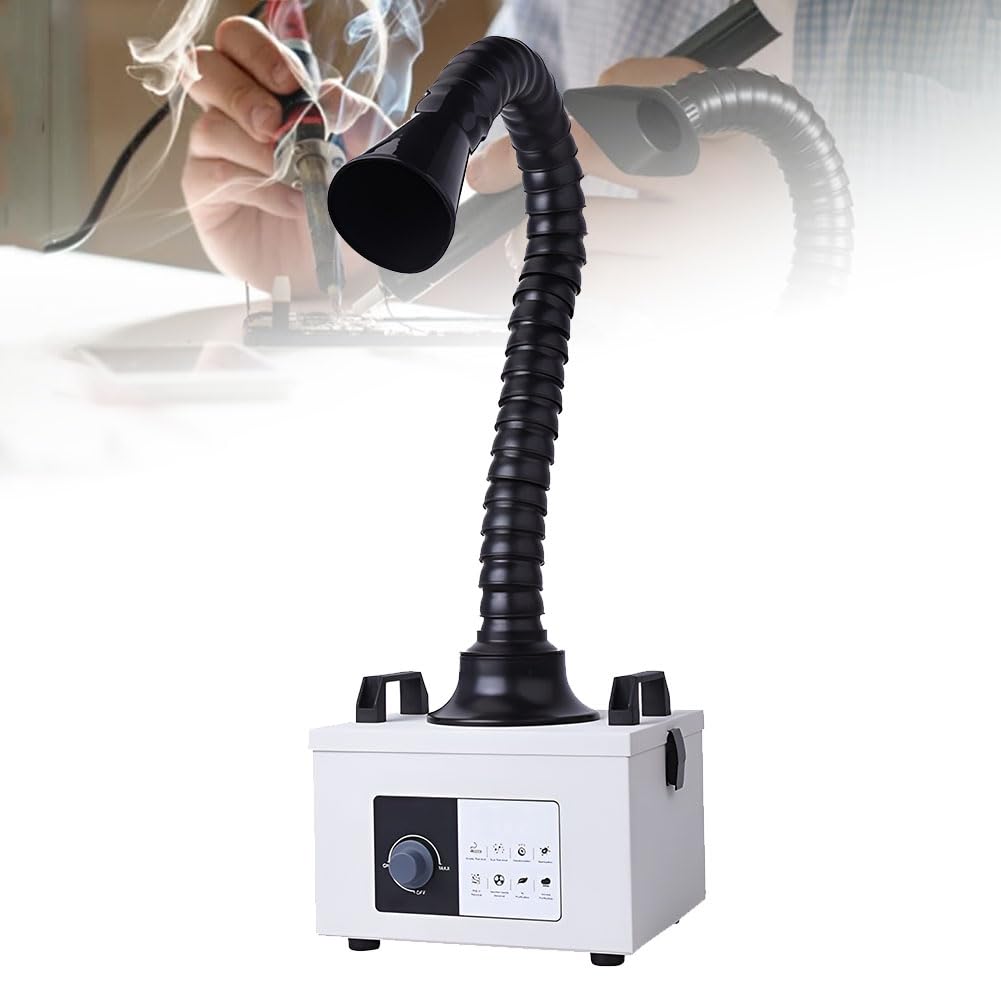 Mini pochłaniacz dymu, odsysanie kurzu 150 W z 3-stopniowymi filtrami do naprawy elektroniki i stacji lutowniczej, spawalnicze urządzenie do usuwania dymu, niezbędne w warsztacie