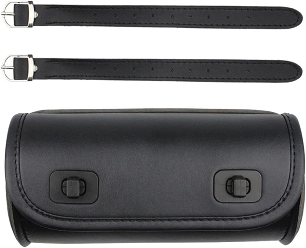 Motorcycle Bag,PU Leather Universal Motorcycle Handlebar Fork Bag Saddlebags