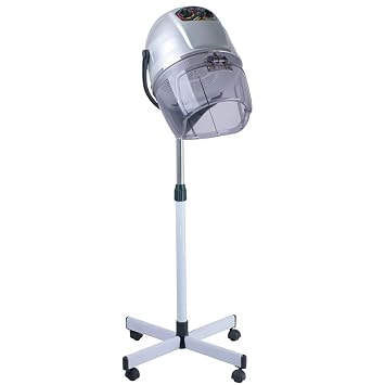 White,A,Professional Stand Hair Salon Hood Dryer Modern Design Floor Standing Rolling Base Hairdressing Beauty Equipment for Barber Shop Female Hairdresser