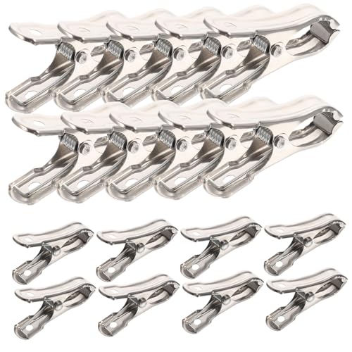 SUPVOX 40piezas Pinzas Inoxidable Para Invernadero y Jardín Resistentes Al Viento Para Secar Ropa