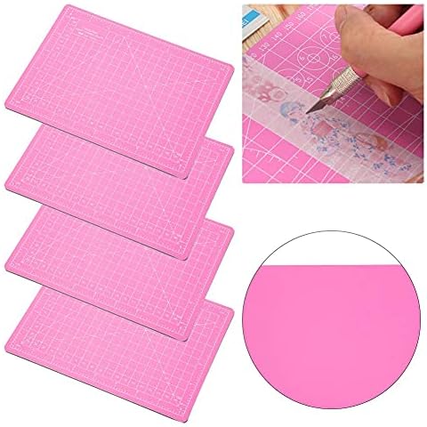 4Pcs A5 Self Healing Cutting Mat Professional Non-Slip Rotary Cutting Board Mat for Craft, Fabric, Scrapbooking, Quilting, Sewing Cover