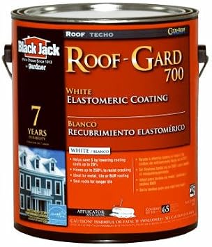 GARDNER-GIBSON 5527-1-20 BLACK JACK ROOF GARD 700 WHITE ELASTOMERIC ROOF COATING; 3.6 Q