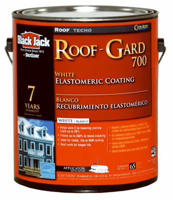 GARDNER-GIBSON 5527-1-20 BLACK JACK ROOF GARD 700 WHITE ELASTOMERIC ROOF COATING; 3.6 Q
