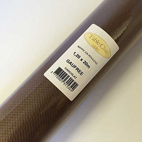 Table Chic - Nappes Papier Gaufrée 1,20X20M Chocolat