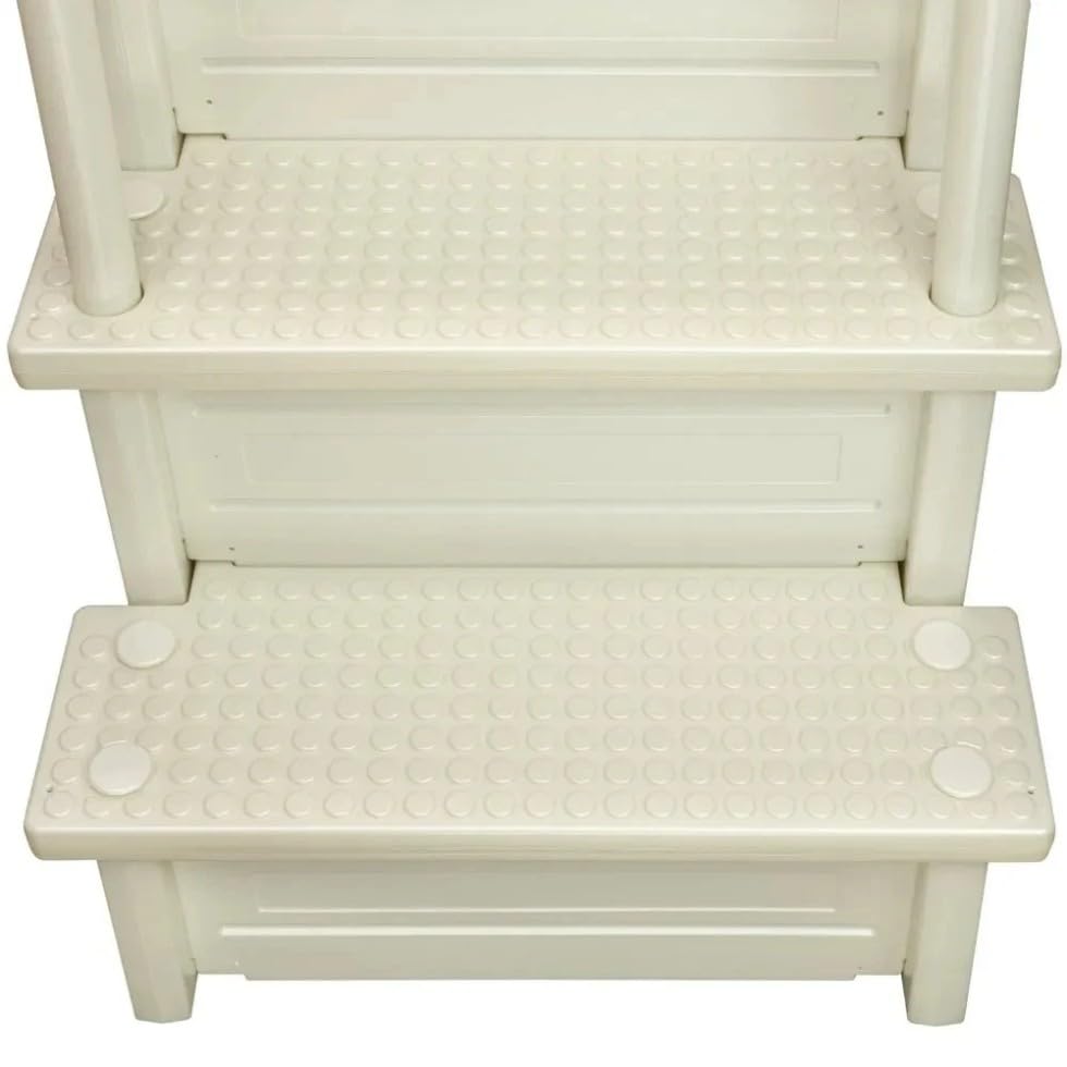 Escalera para piscina escalones Pearl White 81 pulg alto miniatura 5