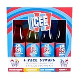 ICEE 4 Pack Slushie Syrups. Genuine ICEE Slushy syrups including Watermelon, Lemonade, Blue Raspberry & Cherry Flavors. 4 x 6.1floz. Officially Licensed ICEE Merchandise from Fizz Creations.