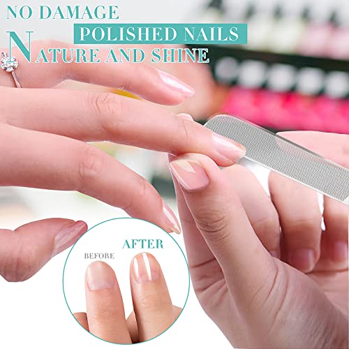 Glass Nail Shiner - 2Pc Upgrade Glass Nail File For Natural Nails Nano Nail Buffers Crystal Shine Polisher, Dr. Mode Professional Manicure Tools Kit For Acrylic Nail Care #TOP1