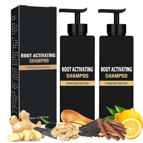 pewatul Root Activator Shampoo for Men, Anti Hair Loss Treatment | Reduces Shedding, With Natural Regrowth Formula | Thickening & Nourishing For All Hair-100ML-2Pcs