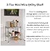 INTERNET'S BEST 2-Tier Wire Utility Shelving Unit – Adjustable Storage Rack for Kitchen, Bathroom, Pantry, Laundry – Freestanding Organizer for Under Sink, Cabinets – Chrome Steel Shelf – Metal Design