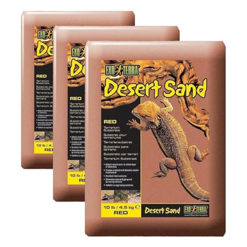 Image of Exo Terra Desert Sand, 10-Pound, Red for All Breed Sizes (Pack of 3)